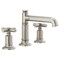 Brizo Invari Widespread Lavatory Faucet With Column Spout - Less Handles 65377LF-NKLHP-ECO - alternate 1